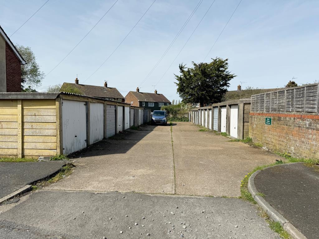 Lot: 96 - TWENTY-FOUR LOCK-UP GARAGES - View of compound